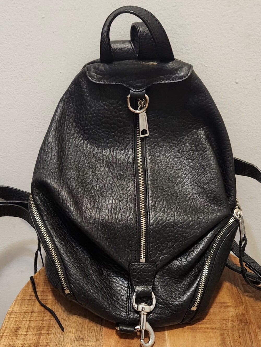 Rebecca Minkoff Pebbled Leather Backpack.
